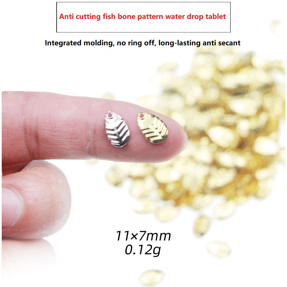 Fishing Lure Spoon - 50 قطعة/الوحدة DIY الصيد سبينر الترتر
