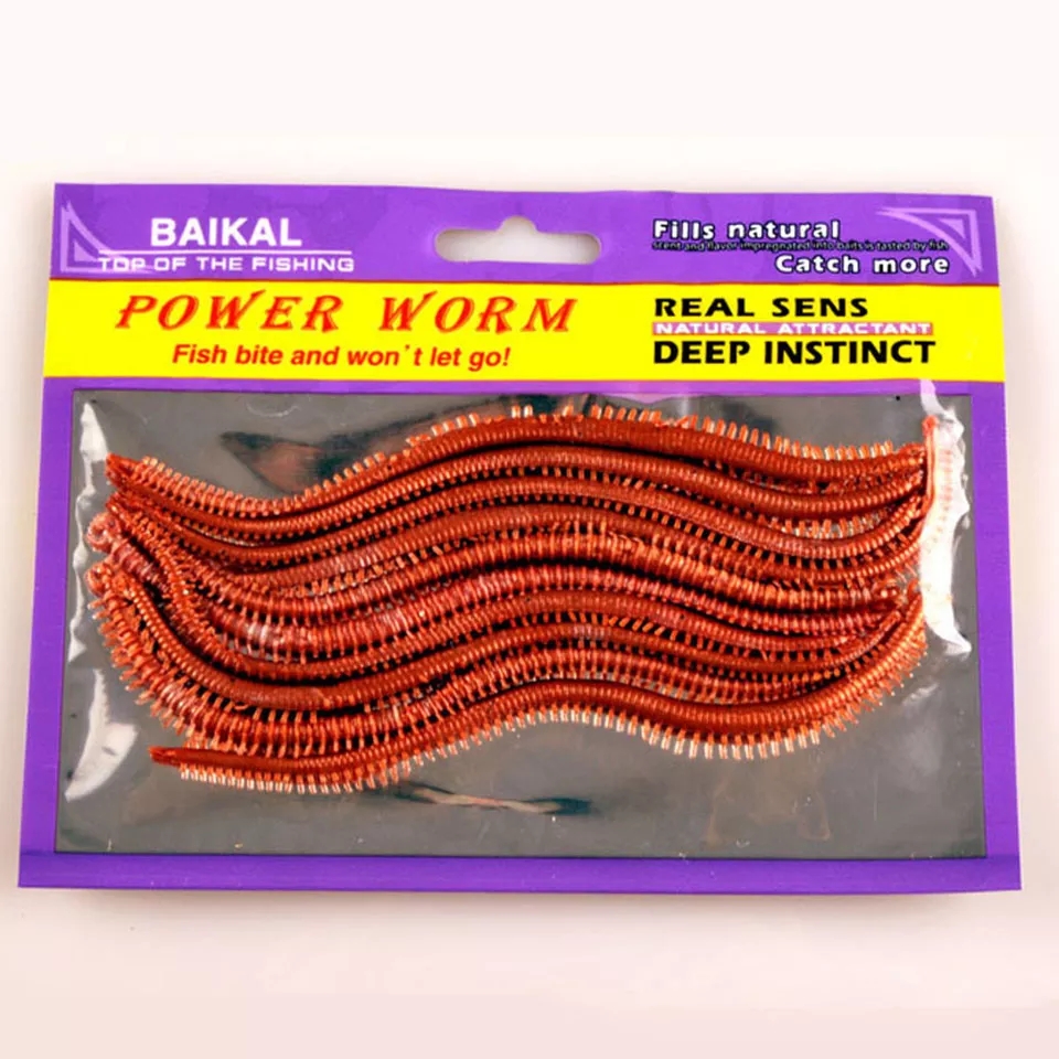 Fishing Lure Soft Plastic - 10 قطعة/الوحدة الديدان البحرية الاصطناعية 135
