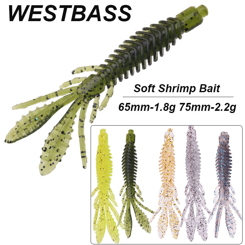 Fishing Lure Swimbait - ويستباس 5 قطعة لينة الطعوم اليرقة