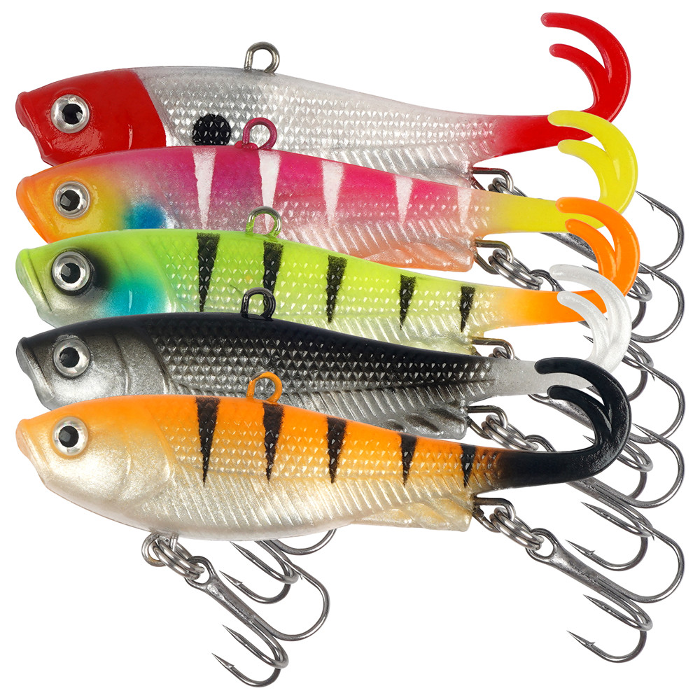 Fishing Lure Swimbait - 5 قطعة رأس تهزهز متذبذب مسبقًا