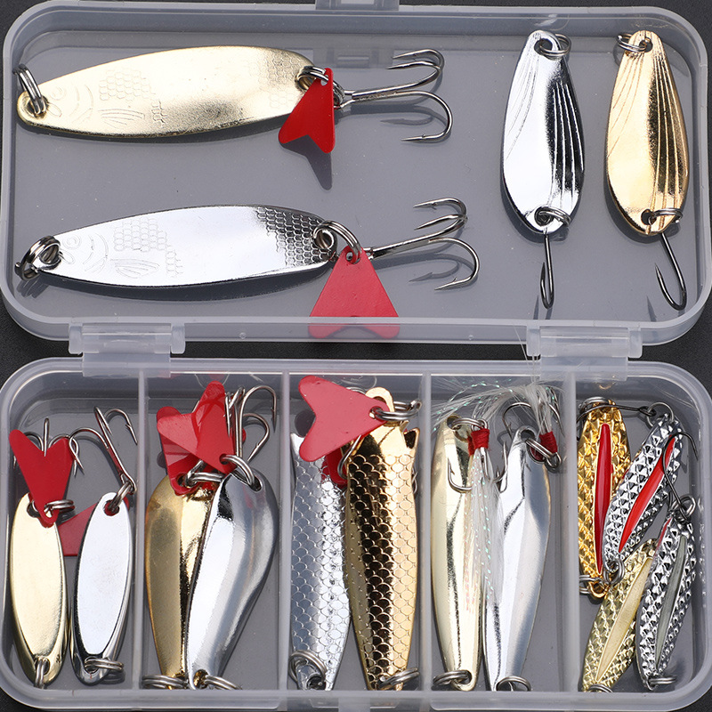 Fishing Lure Spoon - طقم طُعم صيد السمك 16 قطعة،