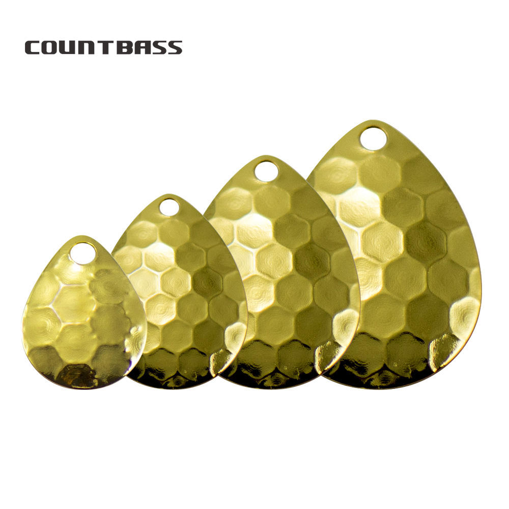 Fishing Lure Spinner - Countbass 50 قطعة حجم 2-5 الذهب