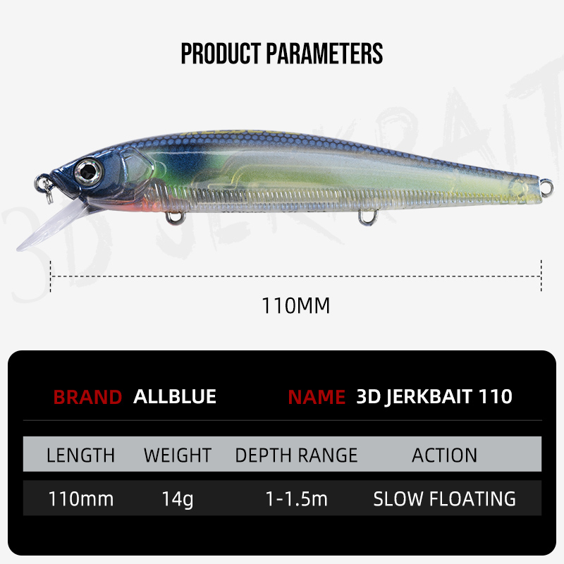 ALLBLUE طعم صيد صناعي ثلاثي ال - مراجعة Fishing Lure Topwater وسعره