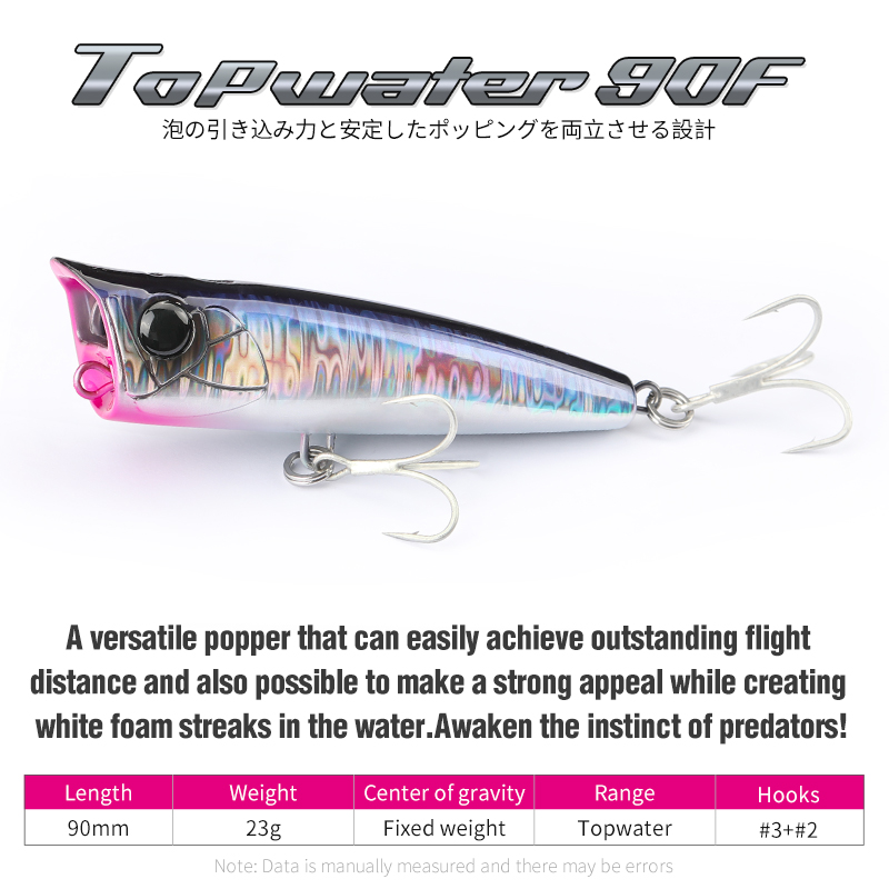 TSURINOYA 90 مللي متر 23 جرام  - مراجعة Fishing Lure Topwater وسعره