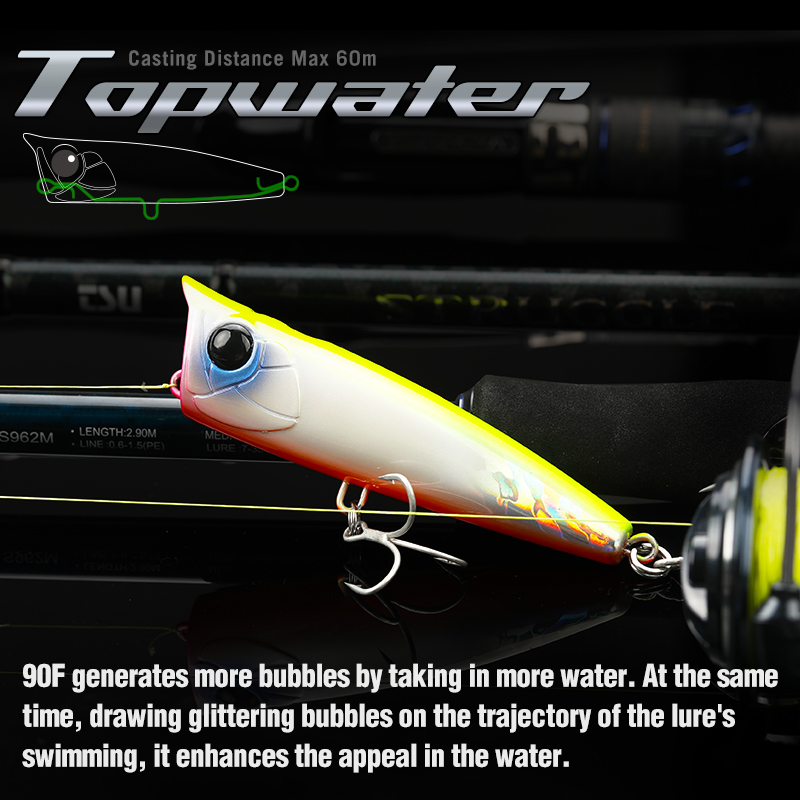 TSURINOYA 90 مللي متر 23 جرام  - مراجعة Fishing Lure Topwater وسعره
