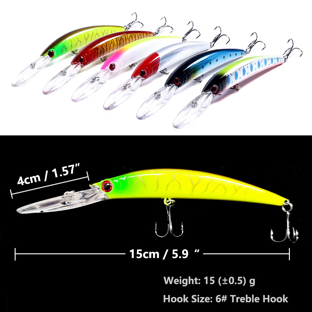 1 قطعة 15 سنتيمتر 15 جرام الغو - مراجعة Fishing Lure Crankbait وسعره