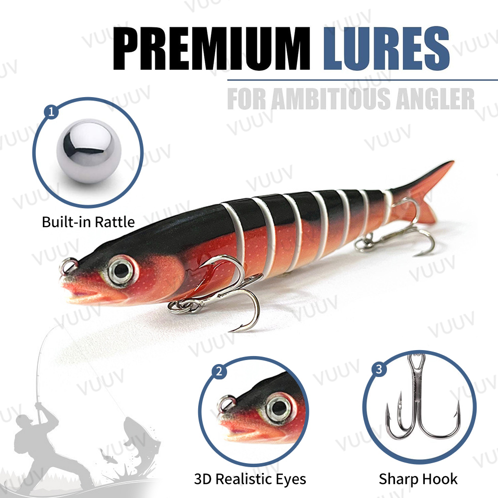 10 قطع من طعوم الصيد متعددة ال - مراجعة Fishing Lure Swimbait وسعره