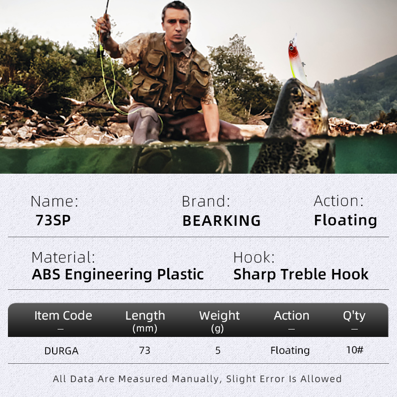 Bearking نموذج جديد 73 مللي مت - مراجعة Fishing Lure Crankbait وسعره