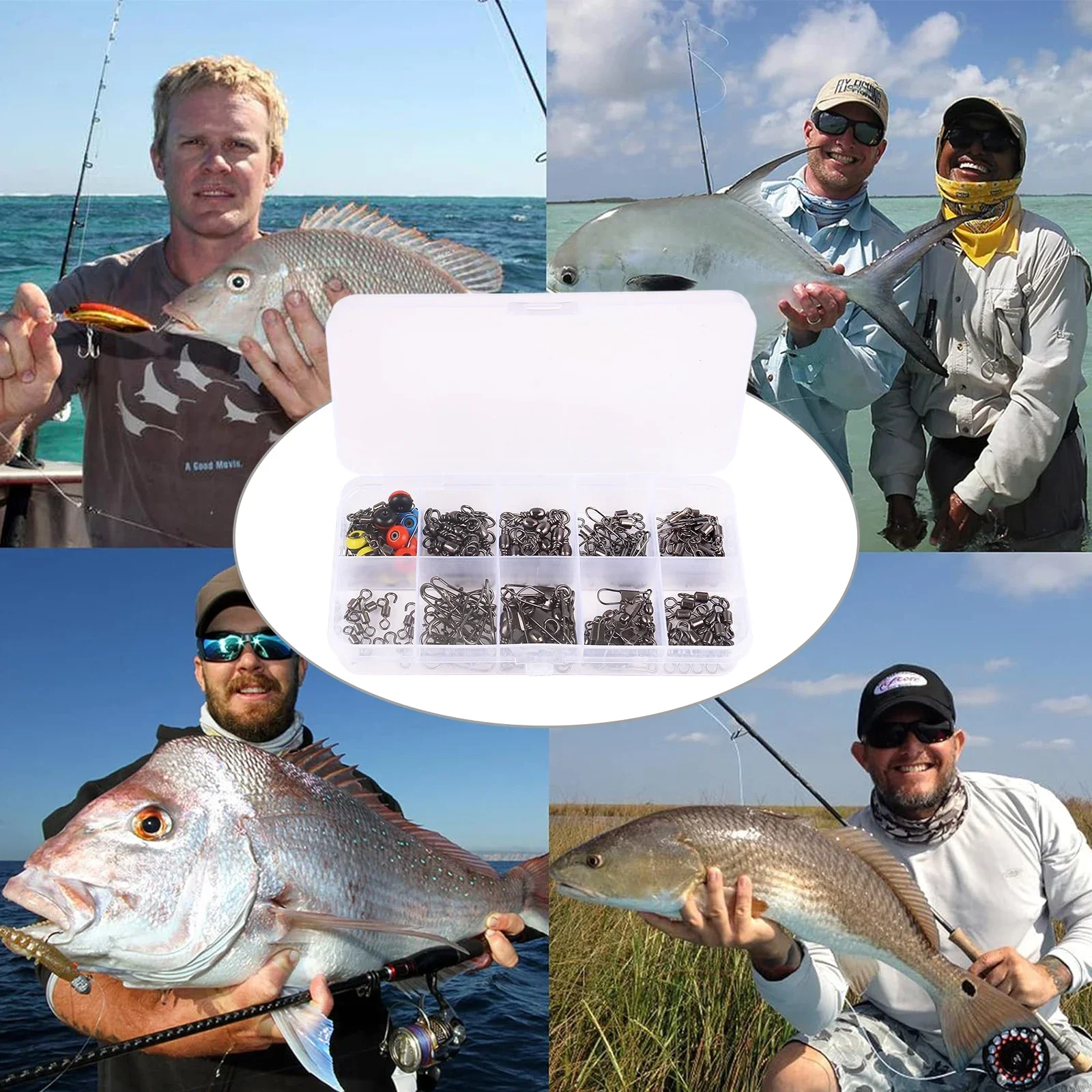 طقم موصلات دوارة لصيد السمك مك - مراجعة Fishing Lure Box وسعره