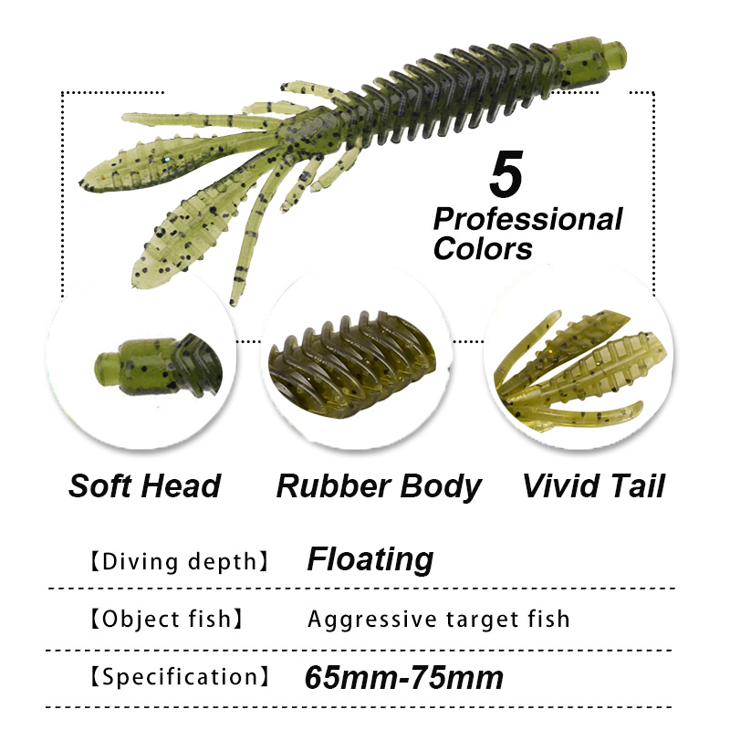 ويستباس 5 قطعة لينة الطعوم الي - مراجعة Fishing Lure Swimbait وسعره