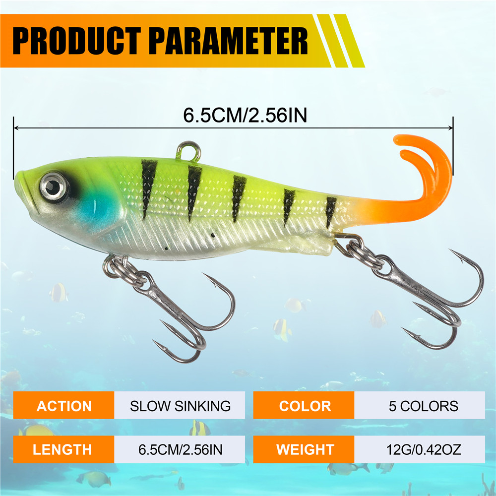 5 قطعة رأس تهزهز متذبذب مسبقًا - مراجعة Fishing Lure Swimbait وسعره