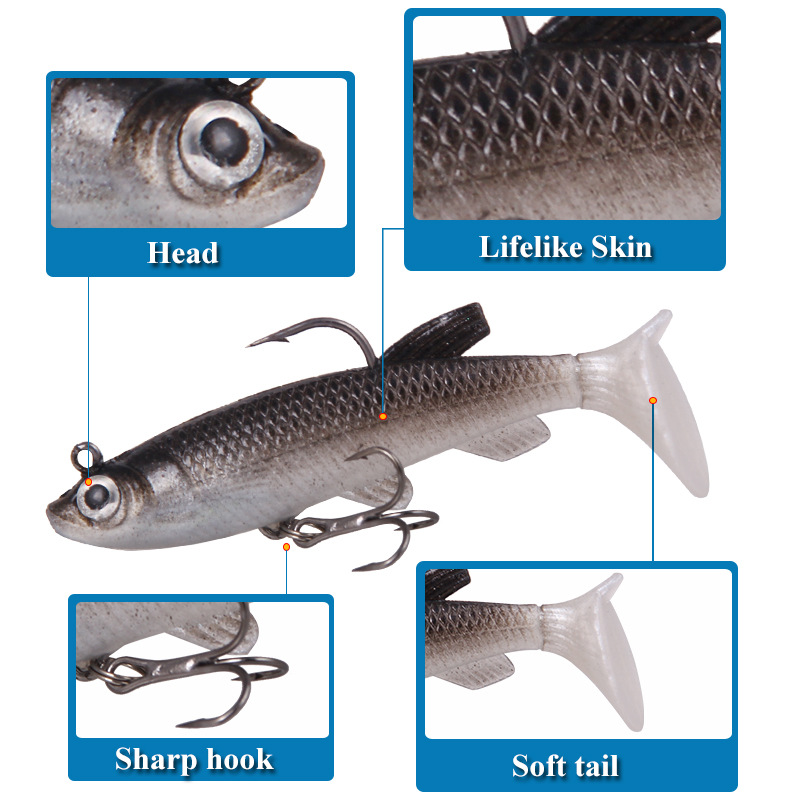 T الذيل الطعم الناعم طعوم لينة - مراجعة Fishing Lure Soft Plastic وسعره